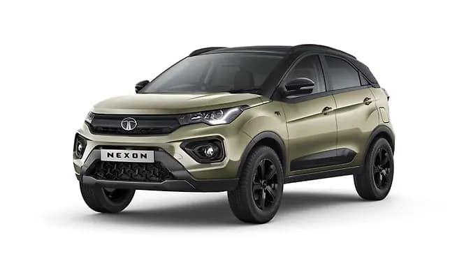 Tata Nexon [2020-2023] in Grassland Beige with Piano Black Roof | Hooter
