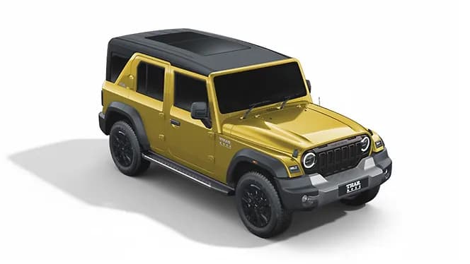 Mahindra Thar Roxx in Citrine Yellow | Hooter