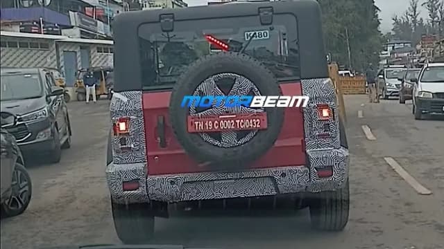 Mahindra Thar Facelift Rear View | Hooter