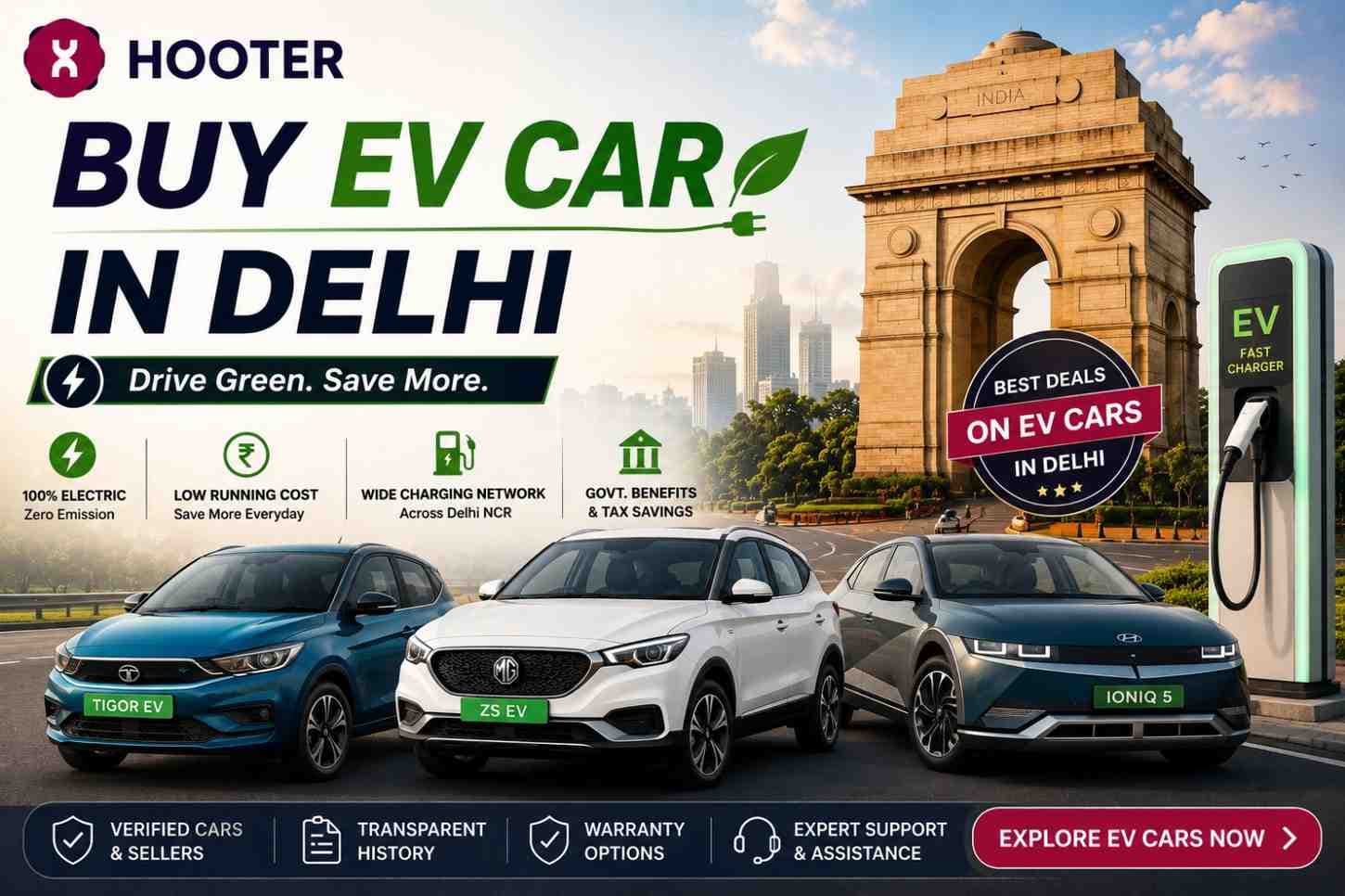 Buy EV Car in Delhi: The Complete 2026 Guide for Smart Buyers | Hooter