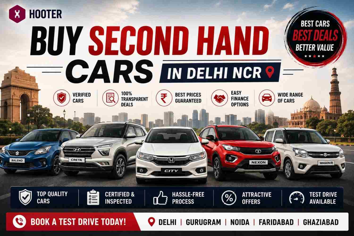 Buy Second Hand Cars in Delhi NCR: The Complete 2026 Buyer's Guide | Hooter