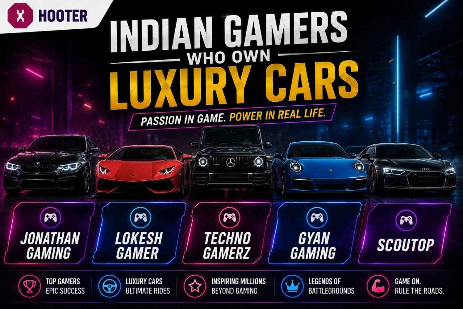 Indian Gamers Who Own Luxury Cars: Lamborghini, BMW, Mustang and More | Hooter