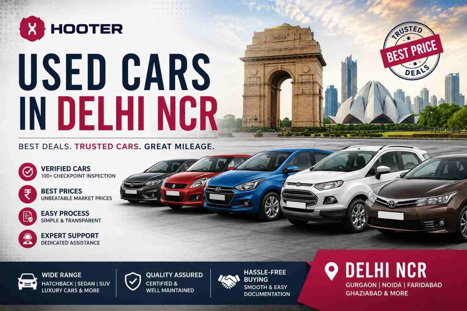 Used Cars in Delhi NCR – Verified Second Hand Cars for Sale | Hooter