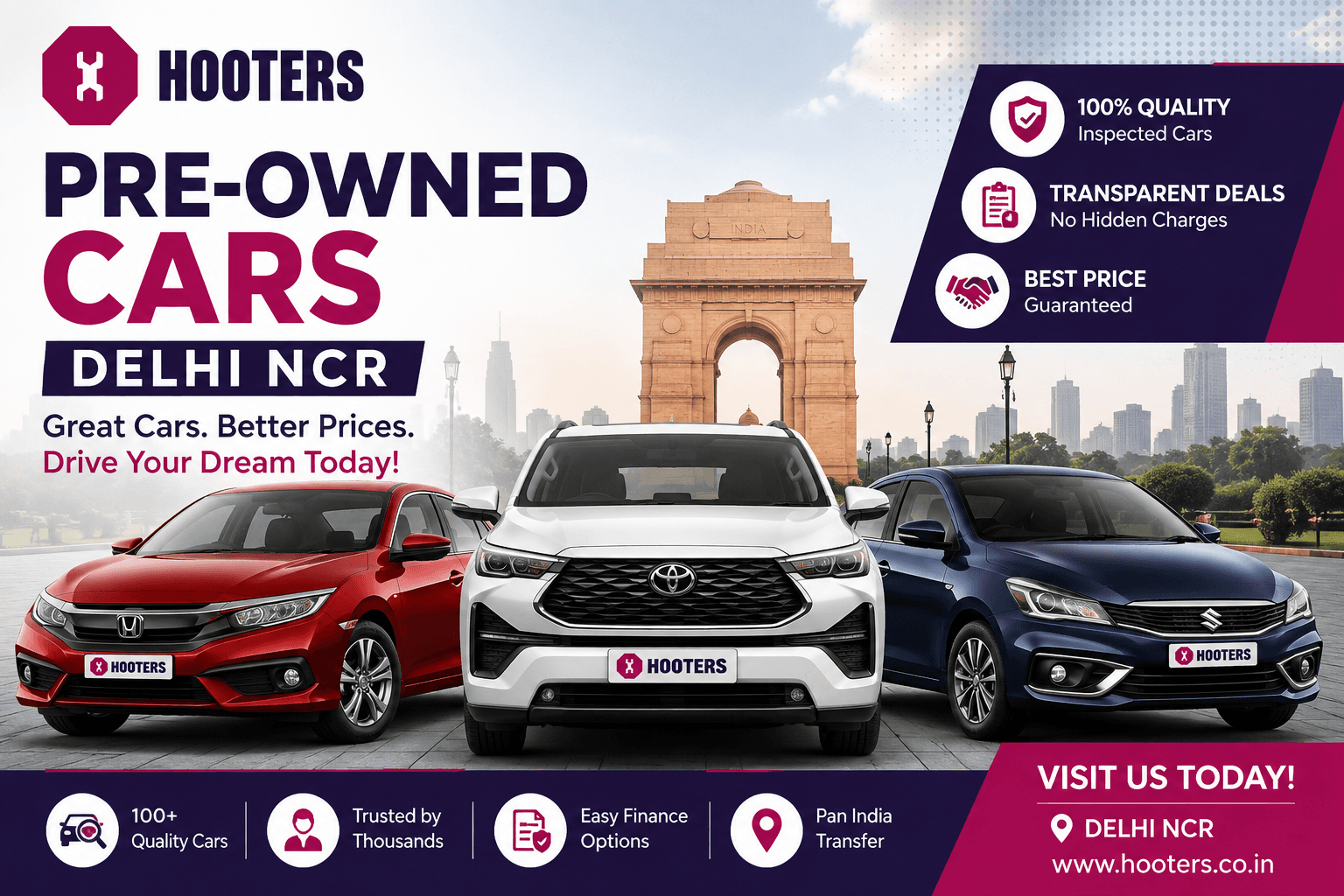 pre-owned cars Delhi NCR | Hooter