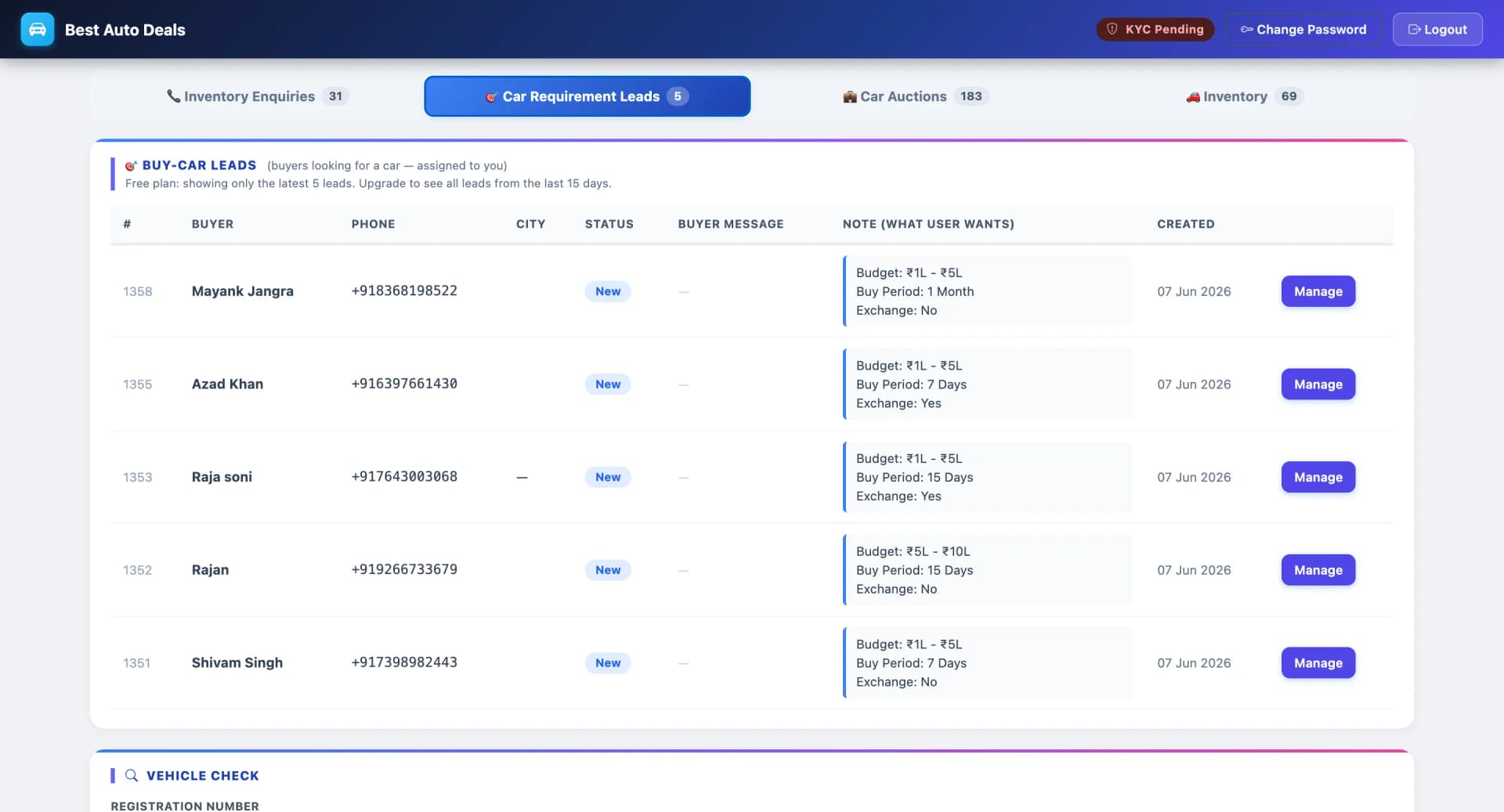 Lead Management preview | Hooter Lead Management preview | Hooter