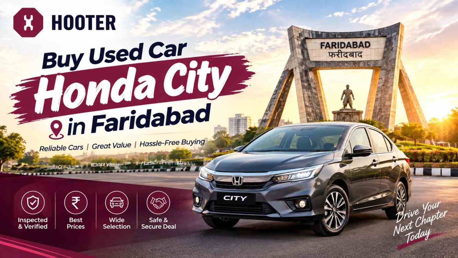 Buy Used Honda City in Faridabad – Prices & Deals 2026 | Hooter Buy Used Honda City in Faridabad – Prices & Deals 2026 | Hooter