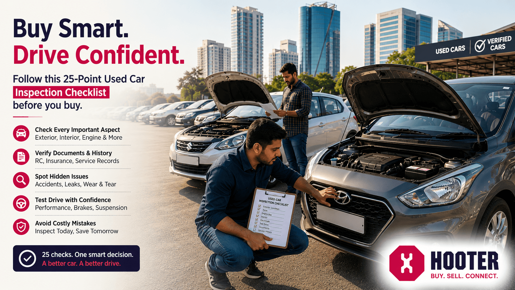 Used Car Inspection Checklist: 25 Things Every Buyer Must Check Before Buying | Hooter Used Car Inspection Checklist: 25 Things Every Buyer Must Check Before Buying | Hooter